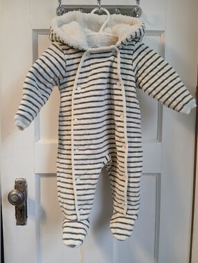 6m Baby Onesie Suit Warm Winter Ear Hood Boys Girls Clothing Outdoor Infant